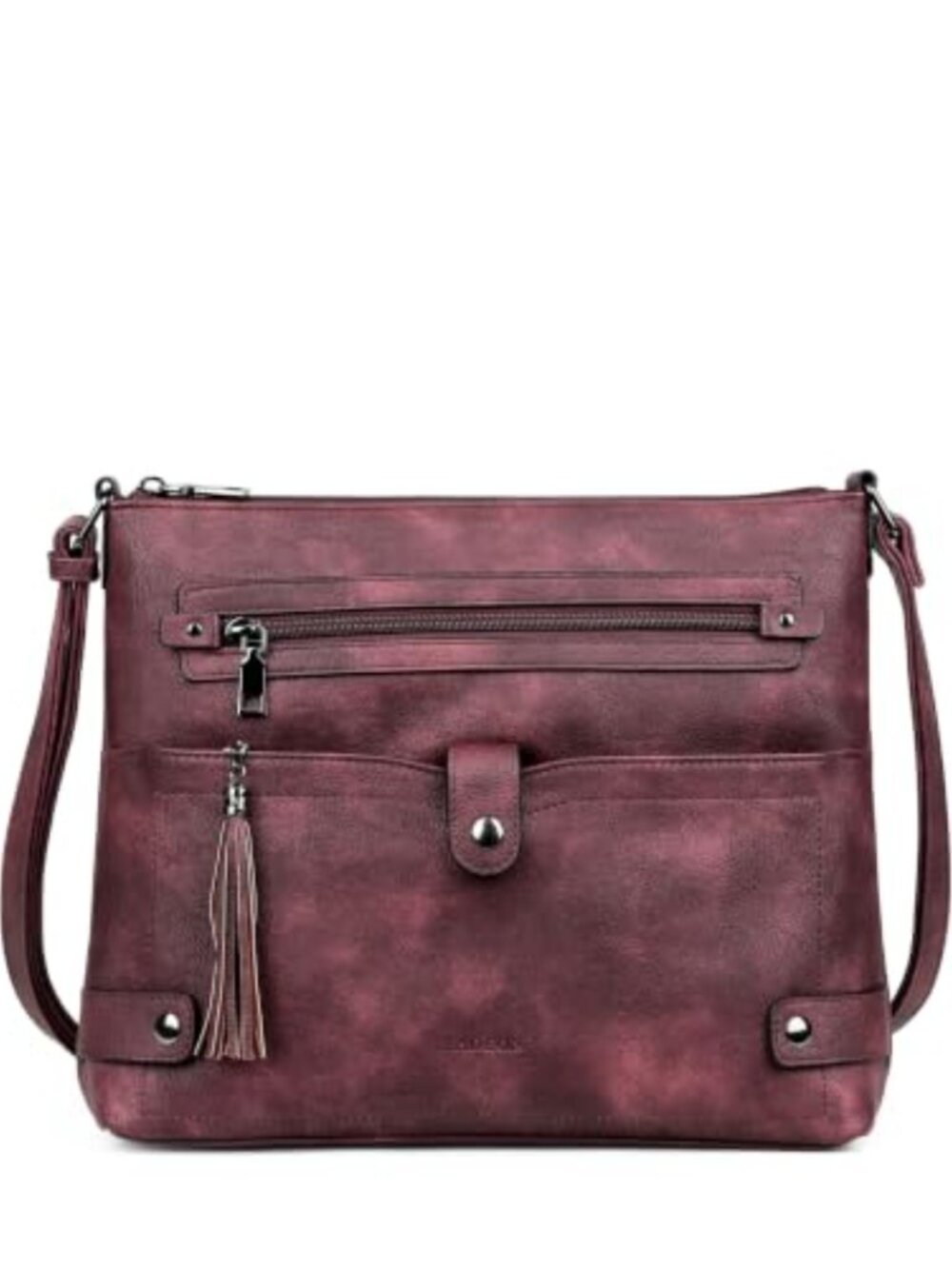 Large Crossbody Bag for Women PU Leather Multi Pocket Roomy Shoulder Purse